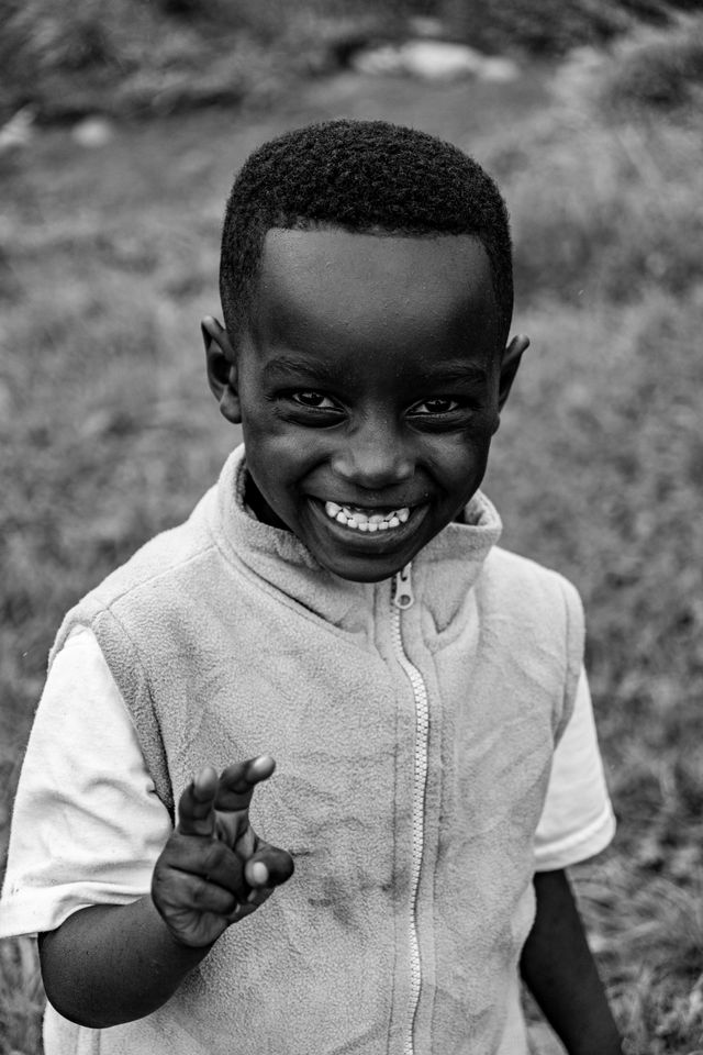 Close-up Portrait of a Young Boy