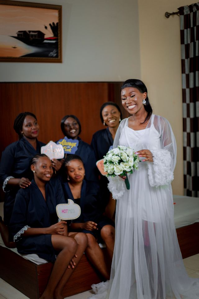 Joyful Bridal Party with Bride and Bridesmaids