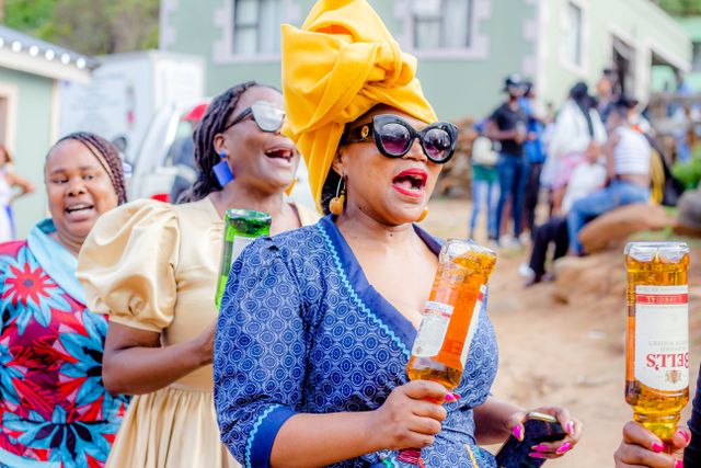Vibrant Outdoor Celebration with Joyful Women