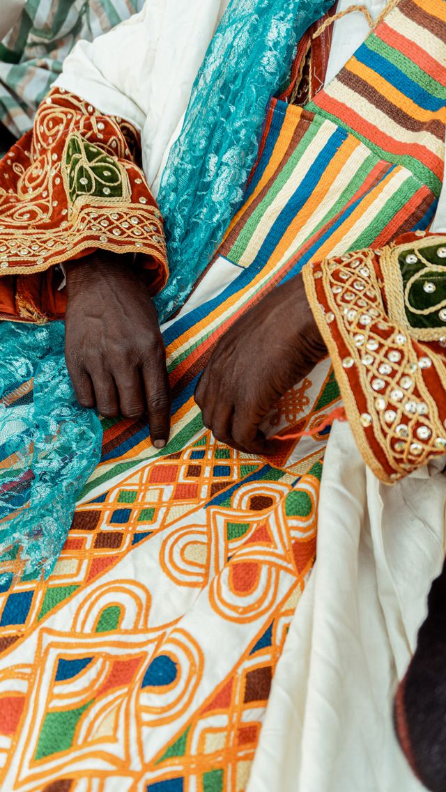 Colorful Traditional Nigerian Attire Detail