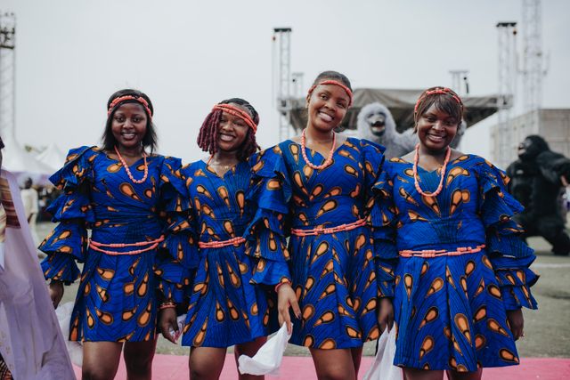 Vibrant Cultural Celebration with Traditional Attire