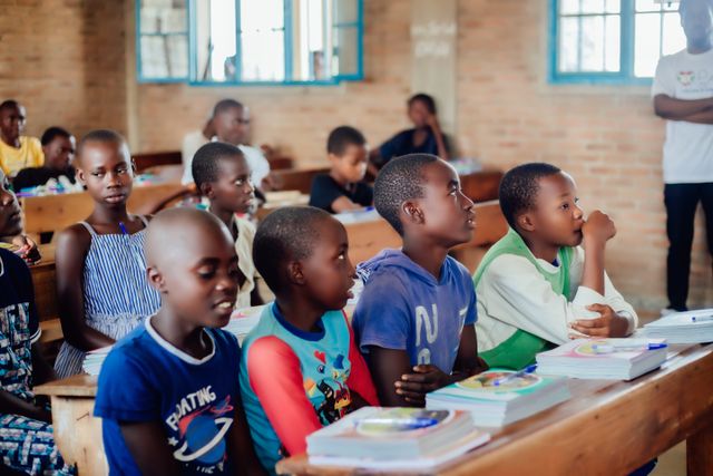 African Classroom with Engaged Students