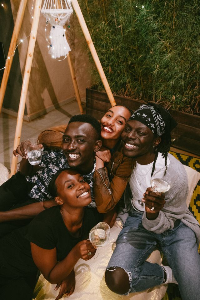 Smiling Group of Friends